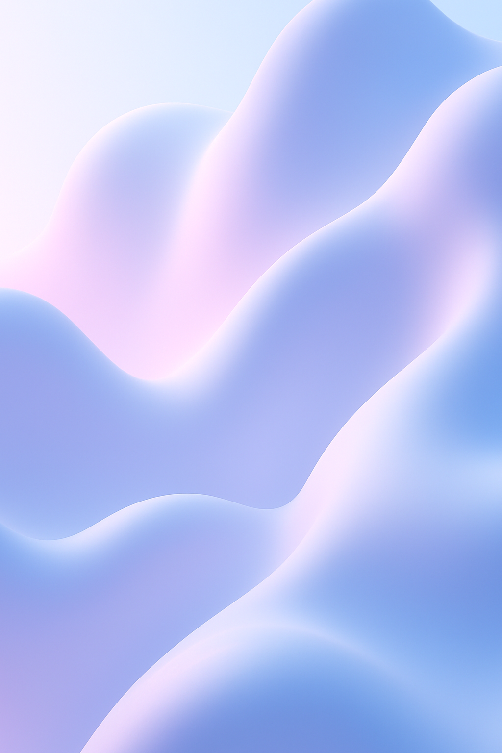 Abstract flowing gradient background with soft blue and pink tones